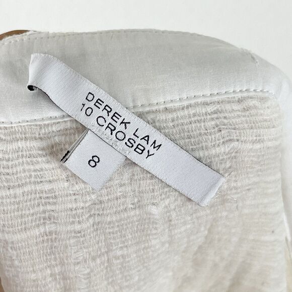 Derek Lam 10 Crosby Mini Skirt Womens 8 Ivory Cream Tweed Fit and Flare Classic - Picture 10 of 10